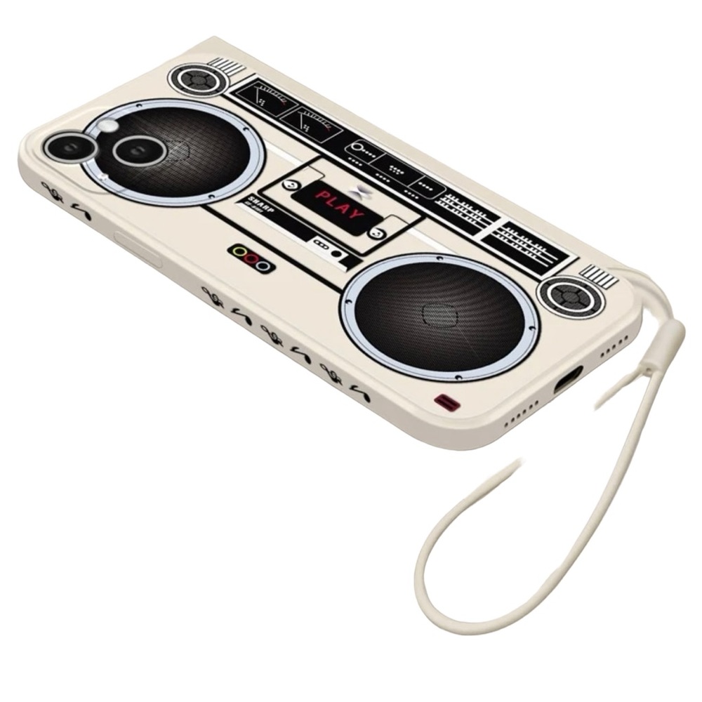 Phone Case iPhone 14 Pro Max Retro Cassette Player